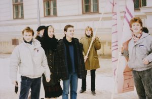 Stávkující studenti JAMU