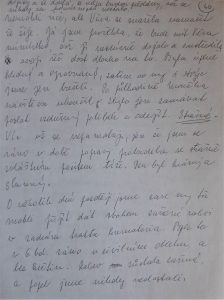 Rukopis Jany Kánské, v němž zachytila poslední rozloužení s matkou.