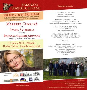 Program koncertu v Hradci Králové