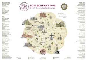 Mapa II. ročníku festivalu Rosa Bohemica