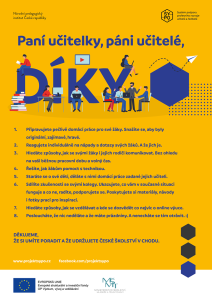 Poděkování učitelům na facebooku MŠMT ČR