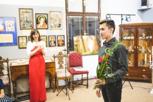 Pavel Vondráček po křtu svého zatím posledního klavírního alba Love Stories v poděbradském Polabském muzeu (10. prosinec 2019)