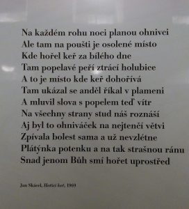 Jan Skácel, Hořící keř, 1969