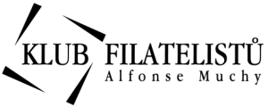Logo Klubu filatelistů Alfonse Muchy