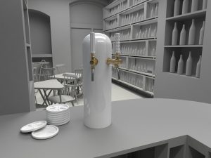 Porcelánová pivní pípa Nikoly Mikulecké