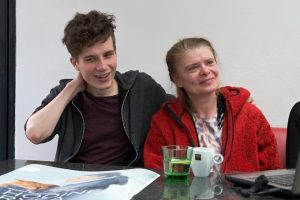 Daniel Krejčík a Zuzana Bydžovská na divadelní zkoušce.