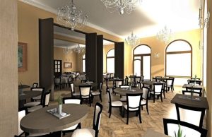 Vizualizace - restaurace, kavárna