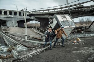 Evakuace civilistů z Irpinu na Ukrajině, 4. března 2022