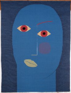 Zdena Šafkam Modrá hlava, gobelín, 2004