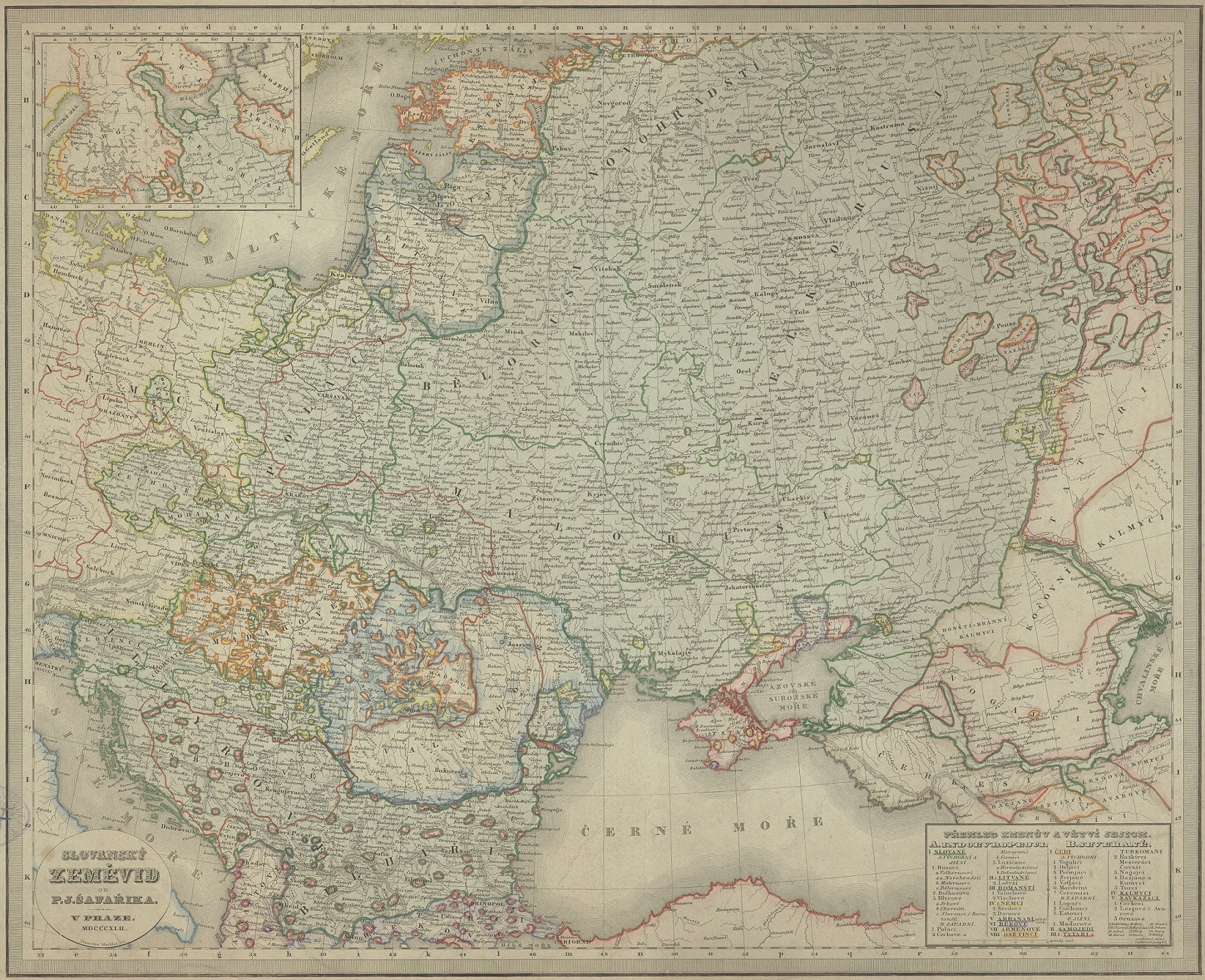 Šafařík, P. J. Slovanský zeměvid. Ryl V. Merklas. V Praze: [P. J. Šafařík], 1842.