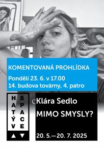 Klára Sedlo – komentovaná prohlídka, plakát, VÝTAH SPACE
