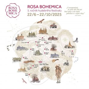Mapa dějiště festivalu Rosa Bohemica