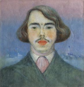 Jan Zrzavý, vlastní podobizna, 1909, olej, plátno
