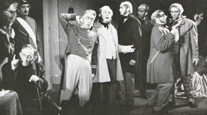 1952, foto z klasické hry N. V. Gogola Revizor v podání DS Šumperk (postup na Jiráskův Hronov 1952)