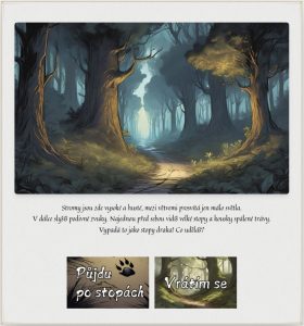 Rozcestník ve hře Ztracená princezna