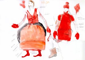 Kostýmní návrh, H. Ibsen: Stavitel Solness, Divadlo Komedie, 1999, režie Jan Nebeský