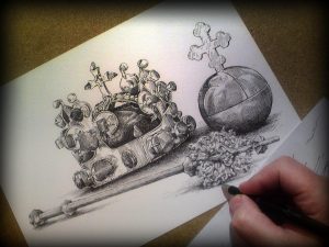 Klenoty – kresba autorky