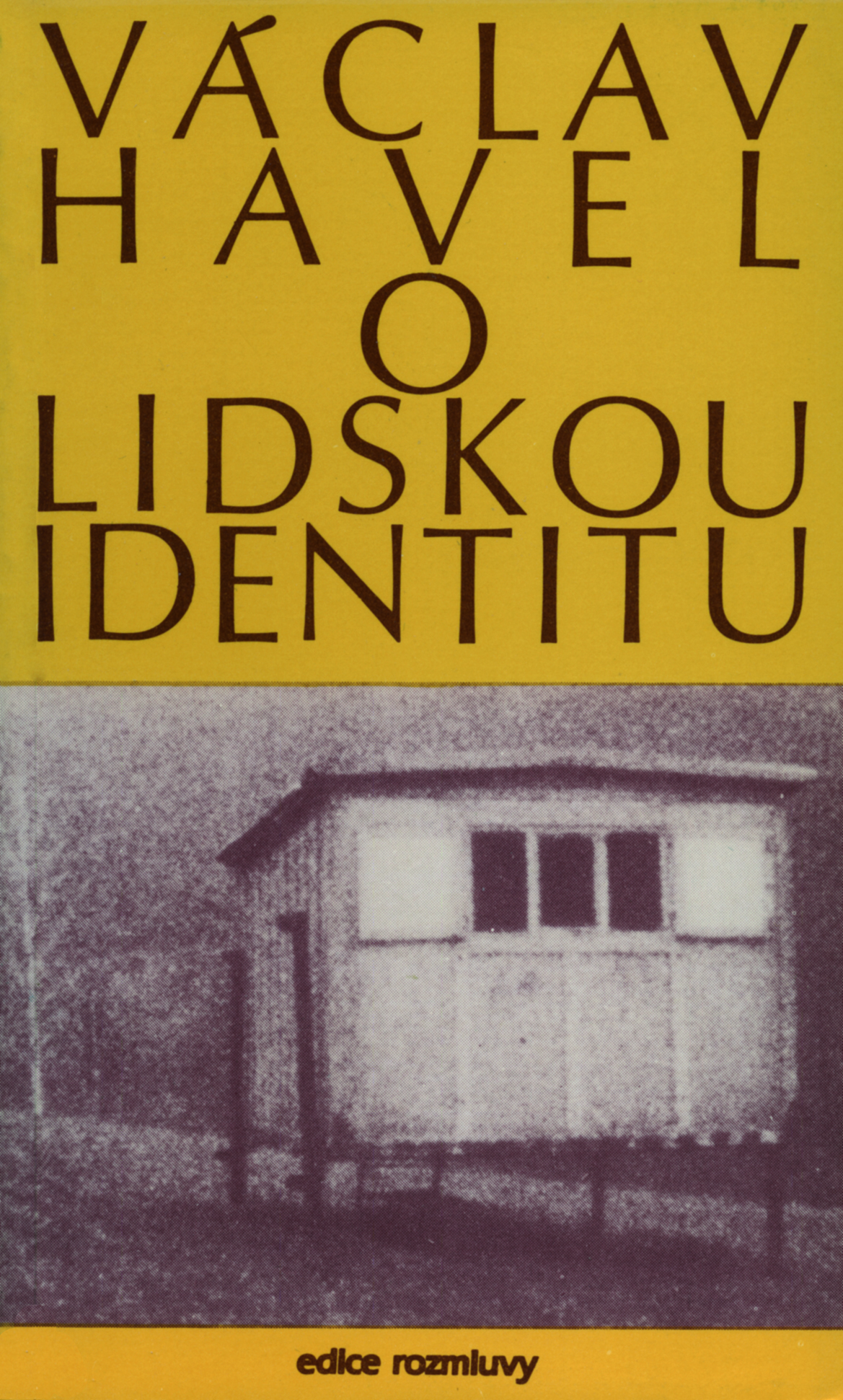 Obálka knihy Václava Havla, vydalo nakl. Rozmluvy v září 1984 jako 7. svazek edice Rozmluvy v koprodukci s časopisem Svědectví a s přispěním Nadace Charty 77.