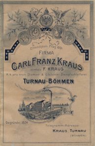 Katalog brusírny Františka Krause z počátku 20. století