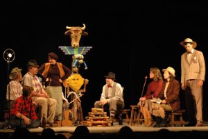 DS Krakonoš Vysoké nad Jizerou, Martin Vačkář, Ondřej Havelka: Zločin v Posázavském Pacifiku. Režie Marie Brtková-Trunečková, scéna a rekvizity Vladimír Brtek, kostýmy Ivana Růžičková, hudební aranžmá Petr Tomeš, hudební nastudování Adam Bartoň, choreografická spolupráce doc. Mgr. Martin Pacek j.h. Premiéra: Velikonoce 2014